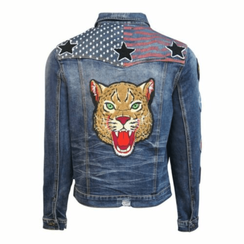 Top Gun US Leopard Denim Jacket